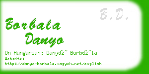 borbala danyo business card